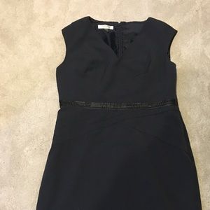 Charcoal gray dress midi length